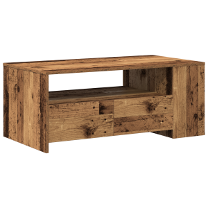 Mesa de centro madera de ingeniería envejecida 102x55x43.5 cm H