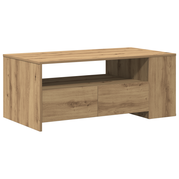 Mesa de Centro  - Carvalho Artisan - 102x55x43.5 cm - Feita de Madeira Engenharia M 2