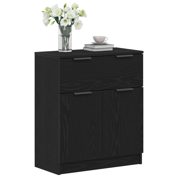Buffet de Carvalho Preto  60x30x70 cm em Madeira de Engenharia M 3