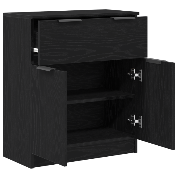 Buffet de Carvalho Preto  60x30x70 cm em Madeira de Engenharia M 5