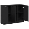 buffet  Preto Carvalho 90.5x30x70 cm Madeira Engenharia 5