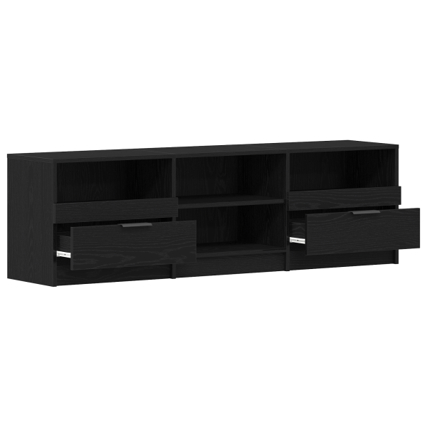Estante para TV Carvalho Preto 150x33.5x45 cm Madeira Revestida M 4