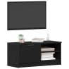 Mueble de TV madera de ingeniería roble negro 80x35x36.5 cm 3