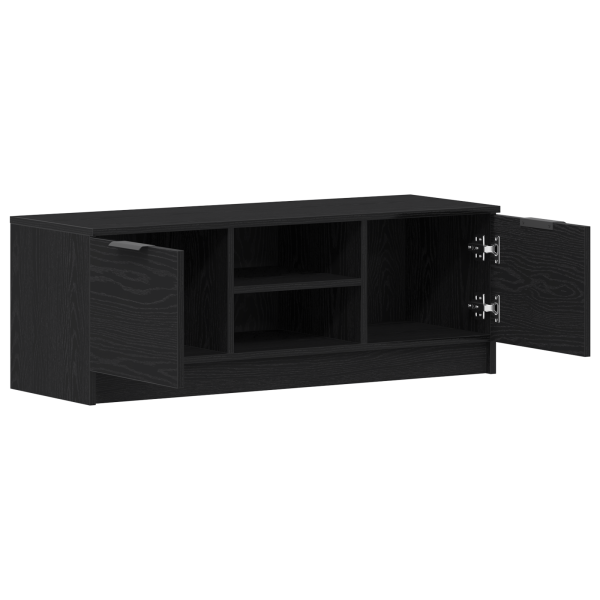 Mueble de TV madera de ingeniería roble negro 102x35x36.5 cm M 5