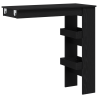 Mesa de Bar - Roble Negro - 102x55x103.5 cm - Hecha de Madera Elaborada 2