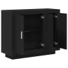 Sideboard  Preto Carvalho 92x35x75 cm Madeira de engenharia 5