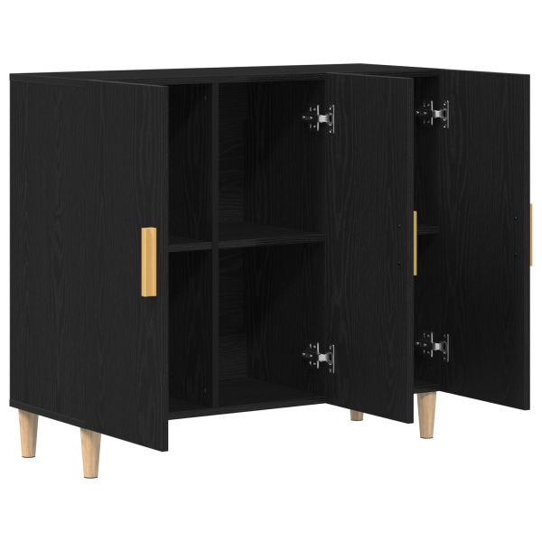 Aparador Negro de Roble  90x34x80 cm en Madera M 5
