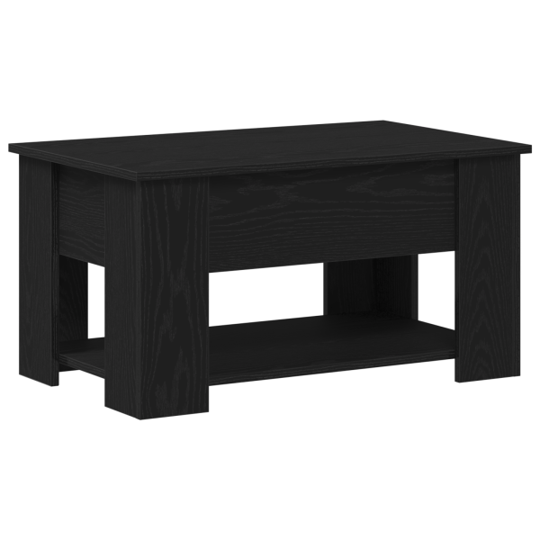 Mesa de Café em Carvalho Preto 79x49x41 cm Feita de Madeira Engenharia M 2