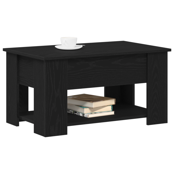 Mesa de Café de Roble Negro 79x49x41 cm Fabricada en Madera Ingenierizada M 3