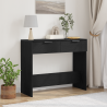 Mesa de consola  Negro Roble 90x36x75 cm Madera de ingeniería 1