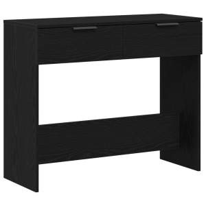 Mesa de Console  Preto Carvalho 90x36x75 cm Madeira de Engenharia H