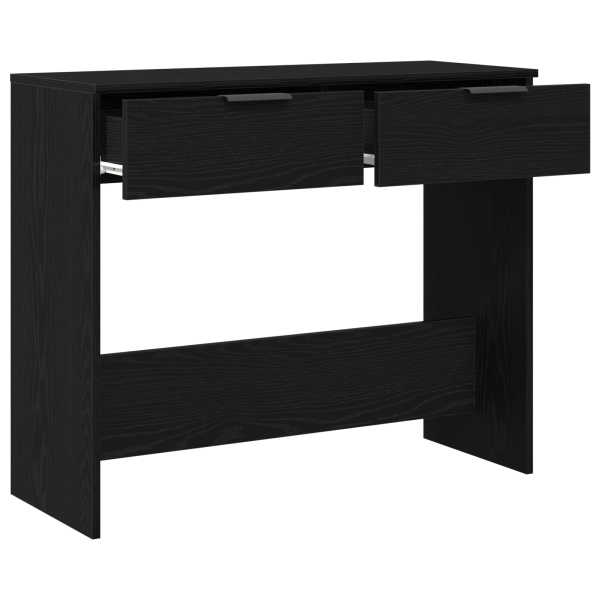 Mesa de Console  Preto Carvalho 90x36x75 cm Madeira de Engenharia M 5