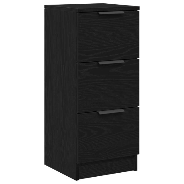 Buffets 2 pcs Carvalho Preto 30x30x70 cm Madeira de engenharia M 2