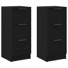 Aparador 2 piezas madera de ingeniería roble negro 30x30x70 cm 5