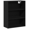 Armario Colgante de Pared Roble Negro 69.5 x 32.5 x 90 cm 2
