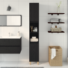 Mueble de baño madera de ingeniería roble negro 30x30x190 cm 4