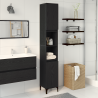 Mueble de baño madera de ingeniería roble negro 30x30x190 cm 1