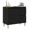 Mueble de lavabo madera de ingeniería roble negro 65x33x60 cm 3
