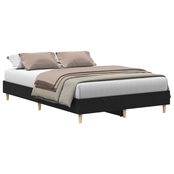 Estrutura de Cama  120x200 cm em Madeira de Carvalho Preta M 3