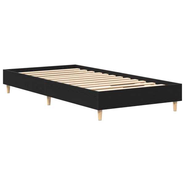 Estrutura de Cama  90x200 cm Carvalho Preto Madeira Reforçada M 2