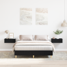 Estrutura de Cama  140x190 cm em Madeira de Carvalho Preto 1