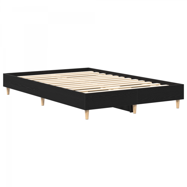 Estructura de cama madera ingeniería roble negro 120x190 cm M 5