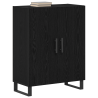 Aparador de madera de ingeniería roble negro 69.5x34x90 cm 3
