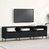 Mueble de TV madera de ingeniería roble negro 150x30x44.5 cm 4