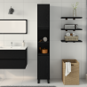 Mueble de baño madera de ingeniería roble negro 30x30x190 cm 4