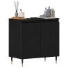 Mueble de lavabo madera de ingeniería roble negro 58x33x60 cm 3