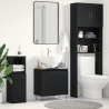 Mueble de lavabo madera de ingeniería roble negro 58x33x60 cm 1