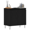 Mueble de lavabo madera de ingeniería roble negro 58x33x60 cm 3