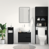 Mueble de lavabo madera de ingeniería roble negro 58x33x60 cm 4
