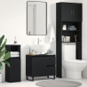Mueble de lavabo madera de ingeniería roble negro 58x33x60 cm 1