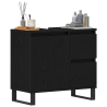 Mueble de lavabo madera de ingeniería roble negro 58x33x60 cm 3