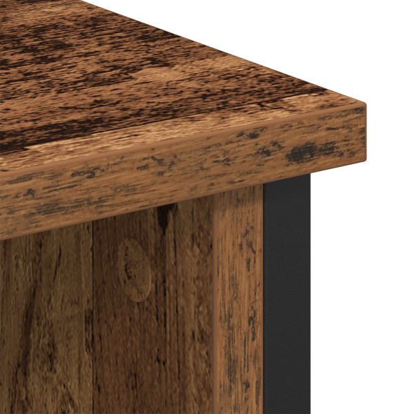 Gabinete de TV  Madeira Antiga 100x35x45 cm Madeira Engenharia e Aço M 4