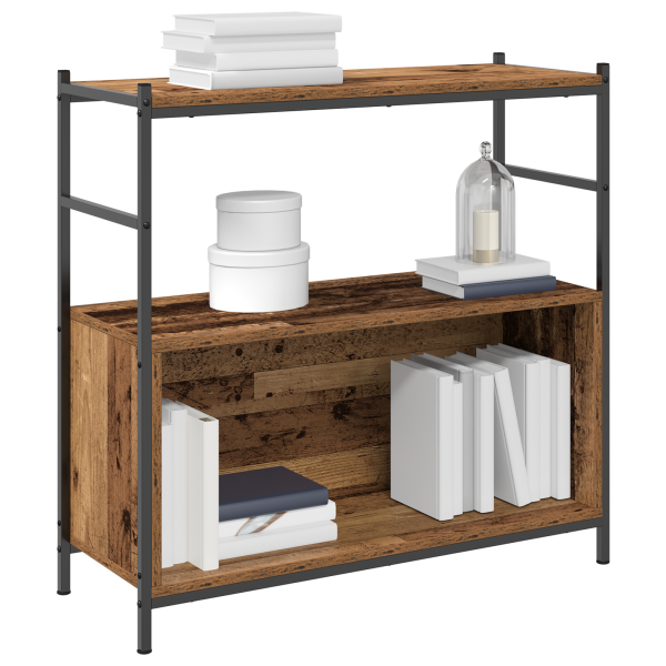 Estantería de madera de ingeniería roble ahumado 80x30x78.5 cm M 3