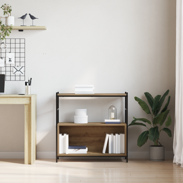 Estante para Livros  Artisan Carvalho 80x30x78.5 cm Madeira Engenharia M 4