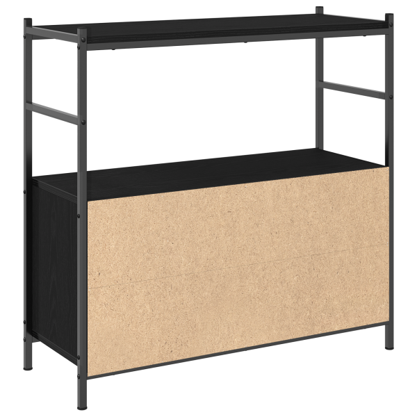 Estante de Livros  Carvalho Preto 80x30x78.5 cm Madeira Engenheirada M 5