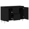 Buffet  Madeira de Carvalho Preto 101.5x35x70 cm 5