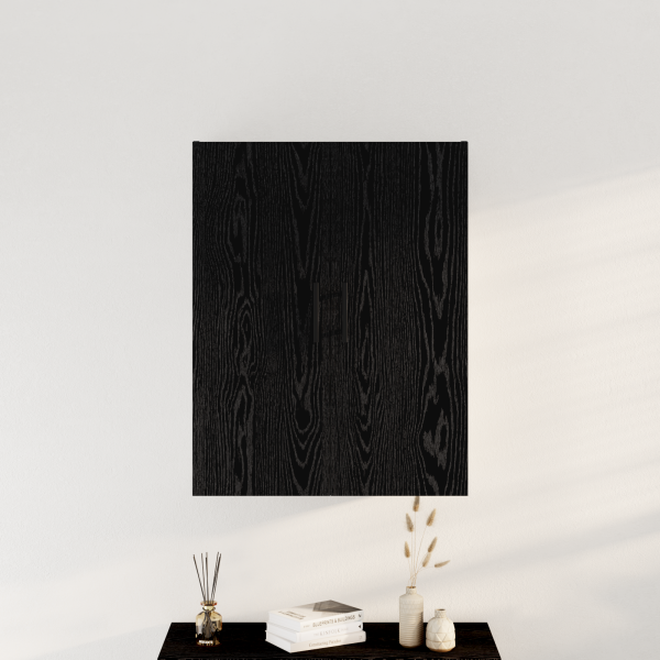 Armario de pared madera de ingeniería roble negro 69.5x34x90 cm M 4