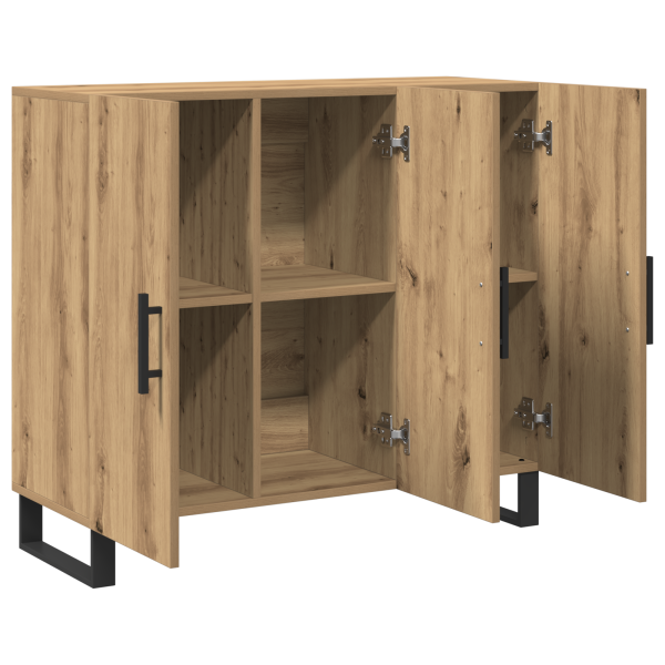 Sideboard  com 3 portas em Carvalho Artisan 90x34x80 cm em Madeira Derivada M 5
