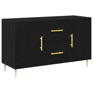 Buffet  Preto Carvalho 100x36x60 cm Madeira de Engenharia H