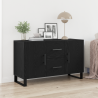 Sideboard  Preto Carvalho 100x36x60 cm Madeira de Engenharia 1