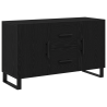 Sideboard  Preto Carvalho 100x36x60 cm Madeira de Engenharia 2