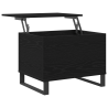 Mesa de Centro Lift Top Preto Carvalho 60x44.5x45 cm Madeira de Engenharia 5