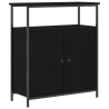 Buffet  Preto Carvalho 70x30x80 cm Madeira de engenharia 2