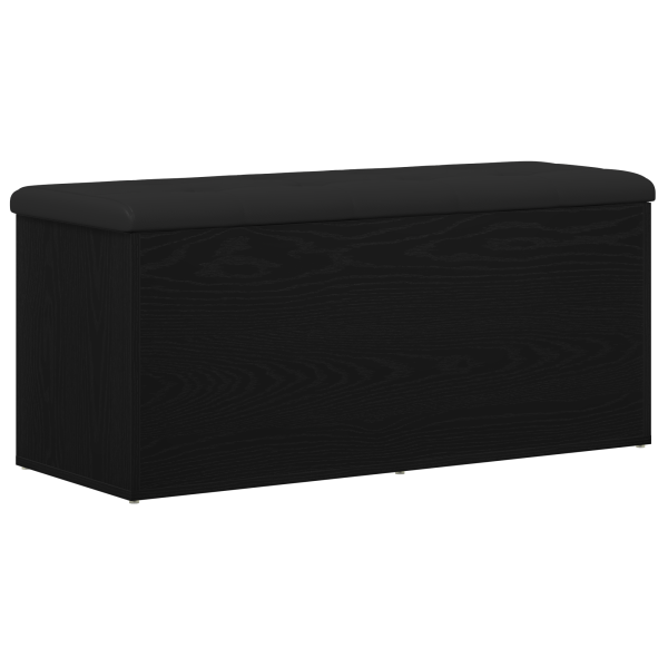 Banco de almacenamiento  Negro Roble 100x40x45 cm Madera artificial M 2