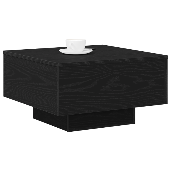 Mesa de café  negra de roble 55x55x31 cm. hecha de madera M 3