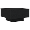 Mesa de Centro  com Luzes LED Carvalho Preto 55x55x31 cm 5